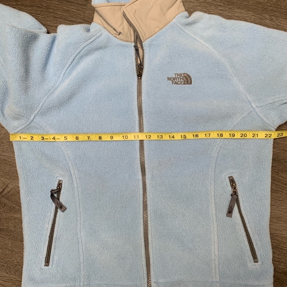 The North Face Womens Full Zip Jacket  Powder Blue Polartec Fleece Size Medium - Picture 8 of 10